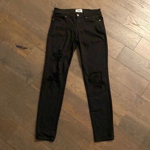Paige Verdugo Ultra Skinny Ripped Black Jeans